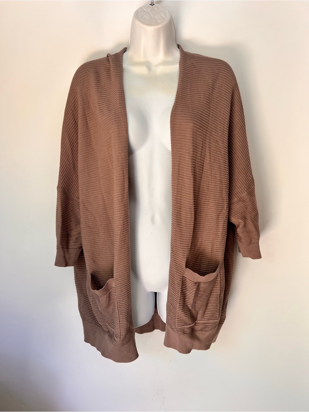 Express open-front ribbed cardigan